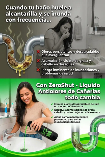 Zero Shut - Fórmula Desinfectante de Cañerías - 500ml