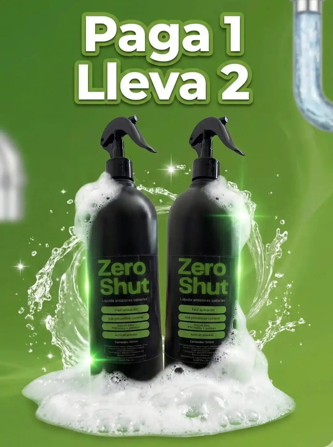 Zero Shut - Fórmula Desinfectante de Cañerías - 500ml