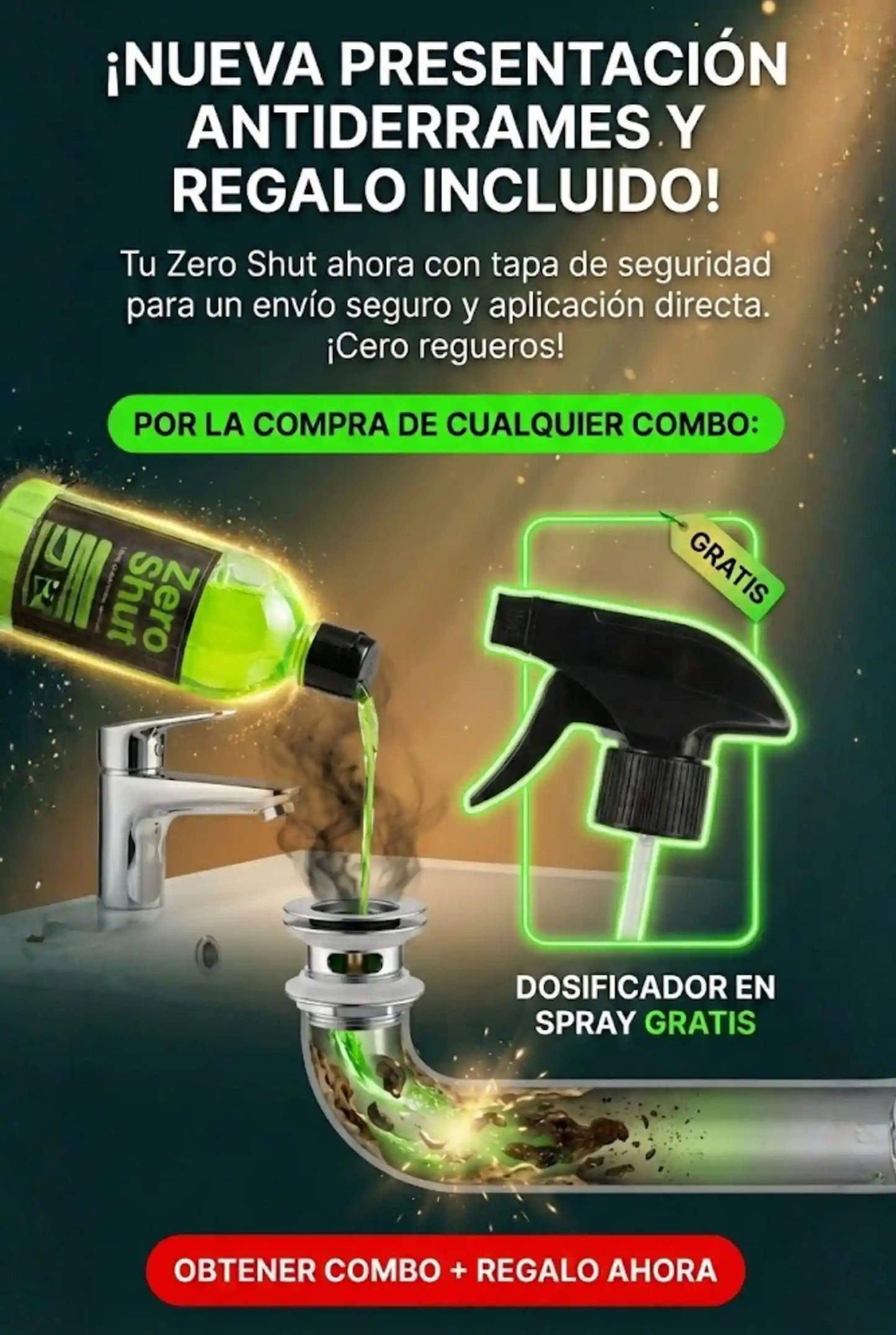 Zero Shut - Fórmula Desinfectante de Cañerías - 500ml