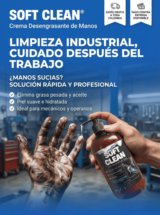 Soft Clean - Crema Desengrasante para Manos - LANDING